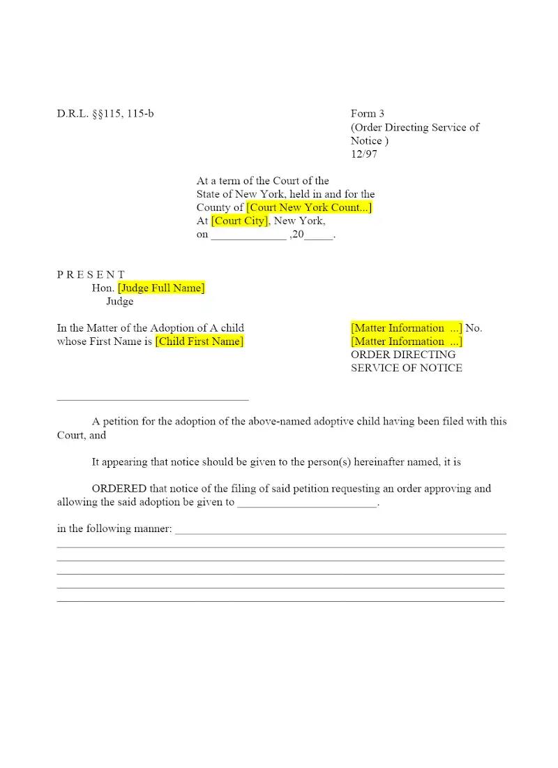 Order Directing Service of Notice (3)