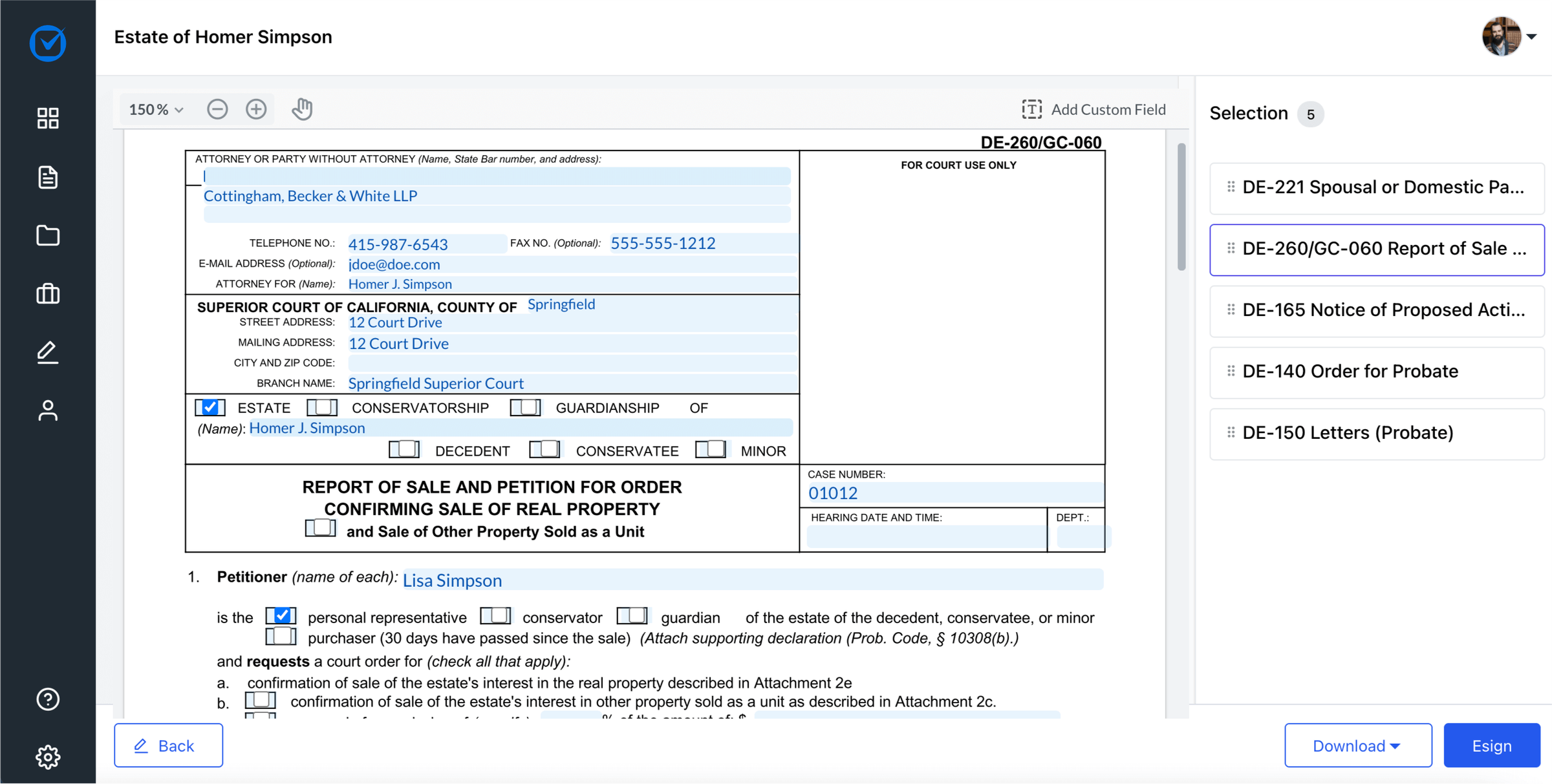 Clio Draft-Generate forms-Unified