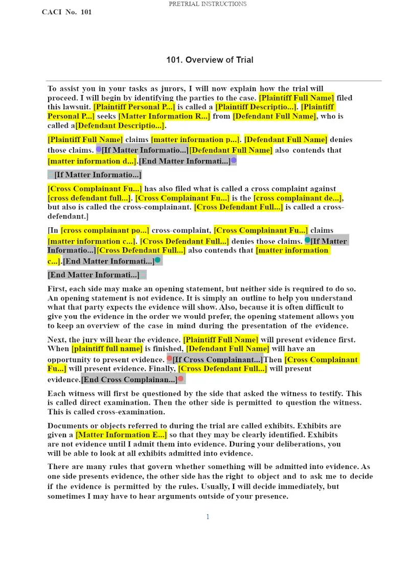 Overview of Trial