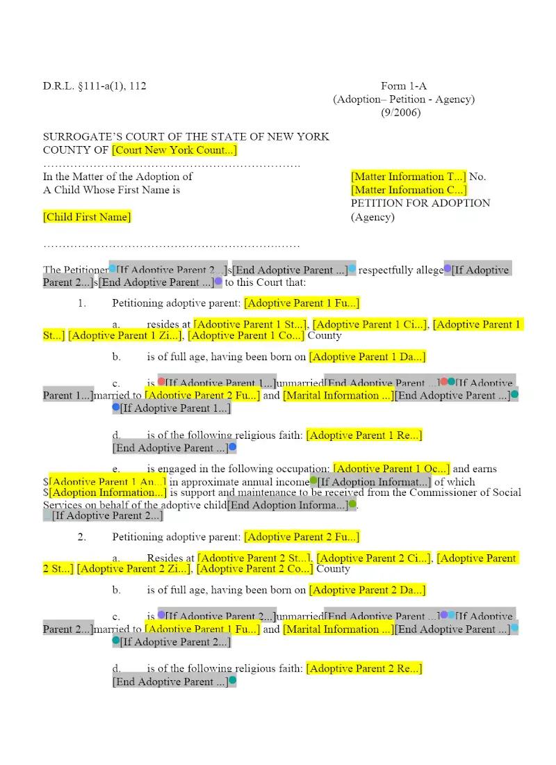 Petition For Adoption (Agency) (1-A)