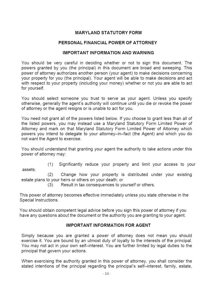 Power of Attorney (17-202)