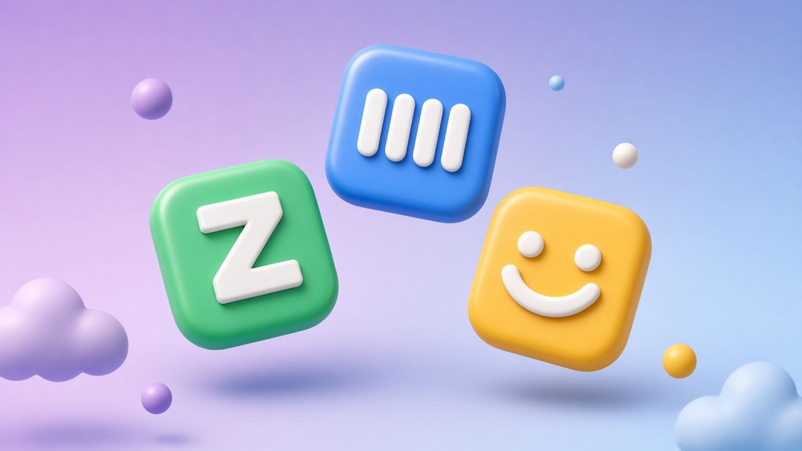 Playful 3D logos for Zendesk, Intercom, and Freshdesk
