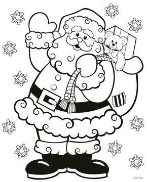 kerstman kleurplaat
