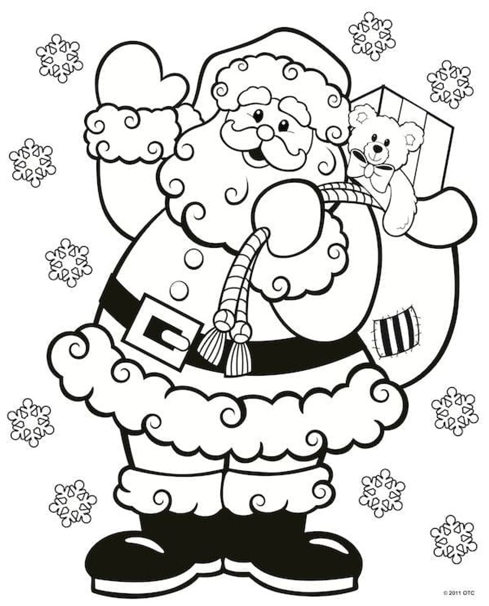 kerstman kleurplaat