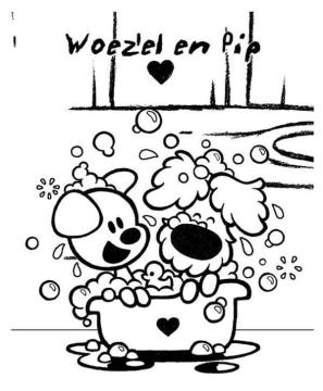 woezel en pip kleurplaat