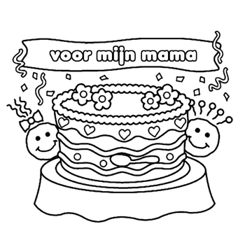 kleurplaat verjaardag mama