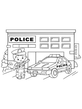 kleurplaat politiebureau