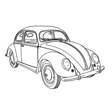 volkswagen kever kleurplaat