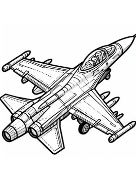 kleurplaat straaljager f16