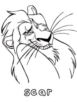 kleurplaat scar lion king