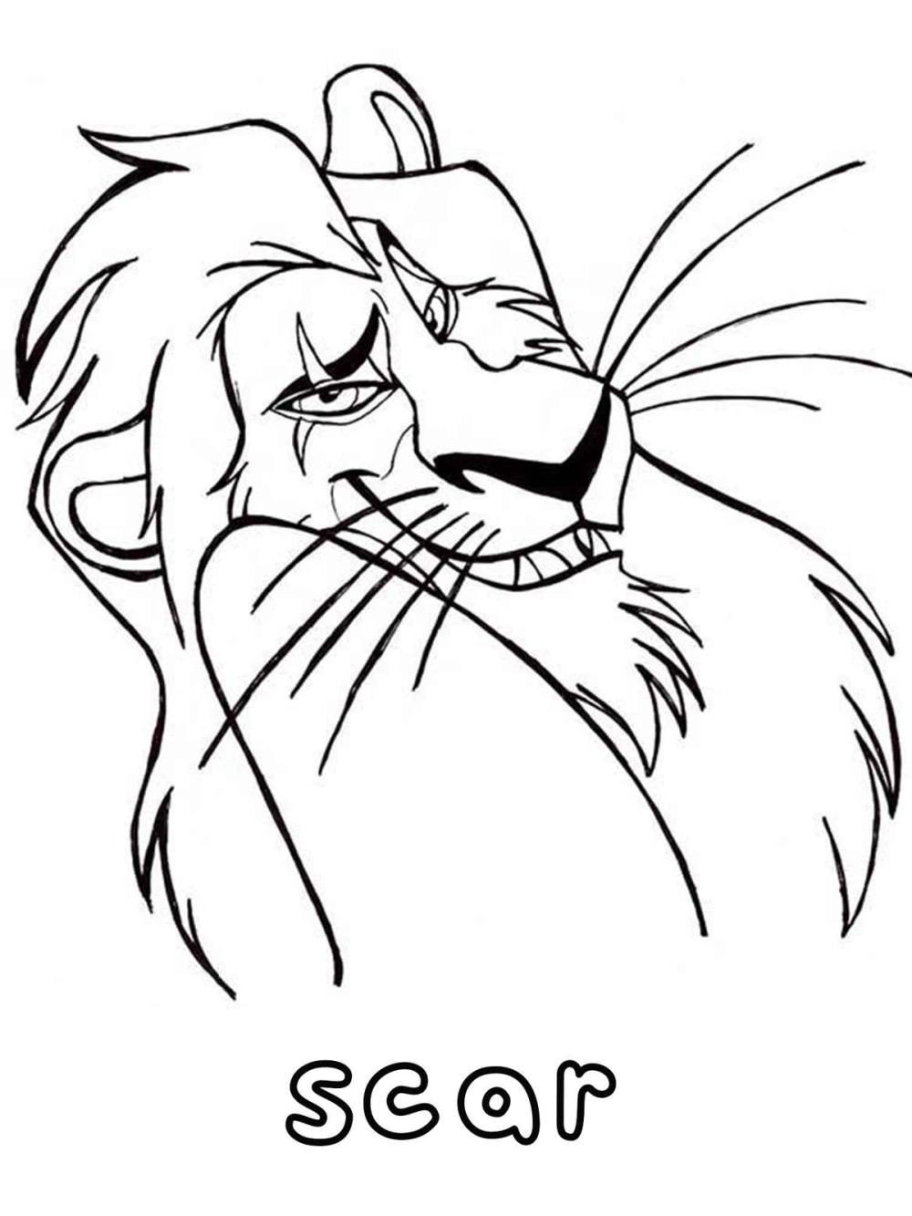 kleurplaat scar lion king