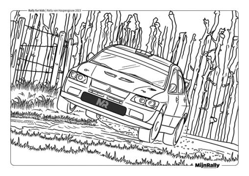kleurplaat Mitsubishi Lancer Evo VII