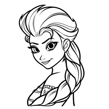 kleurplaats elsa frozen