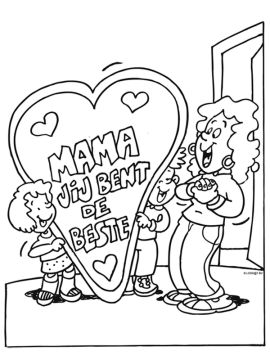 mama de beste moederdag kleurplaat