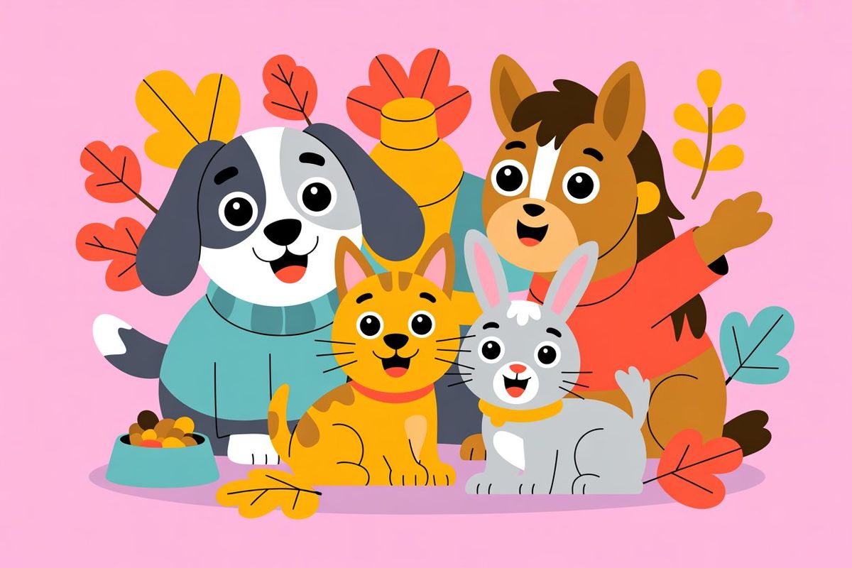 Dierendag vieren: kleurplaten en ideeën voor 4 oktober — illustratie