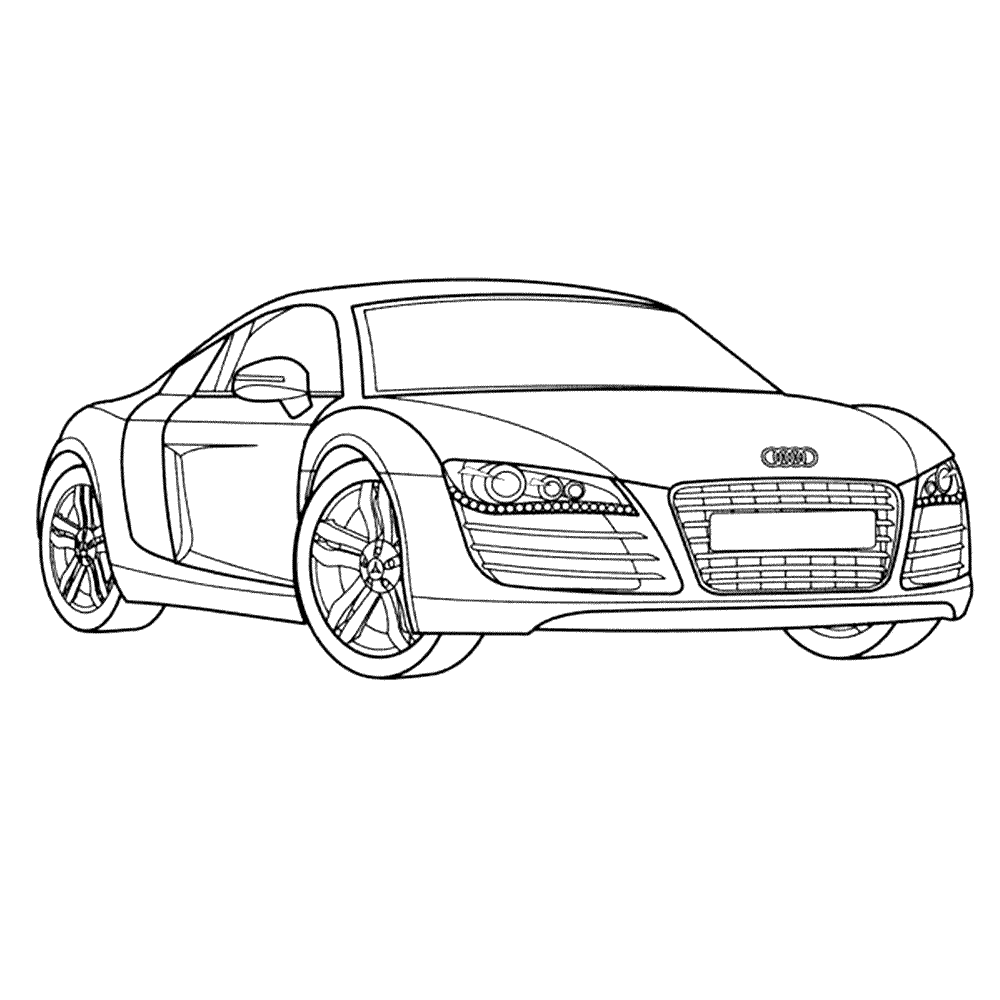 Audi R8 kleurplaten
