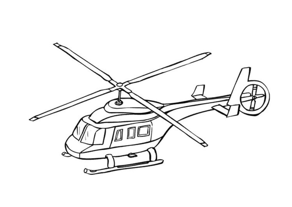 helikopter kleurplaat