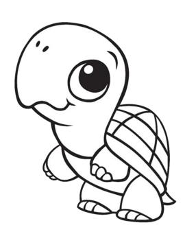 kleurplaat schildpadje