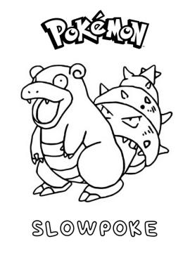 pokemon kleurplaat slowpoke
