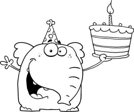 kleurplaat verjaardag