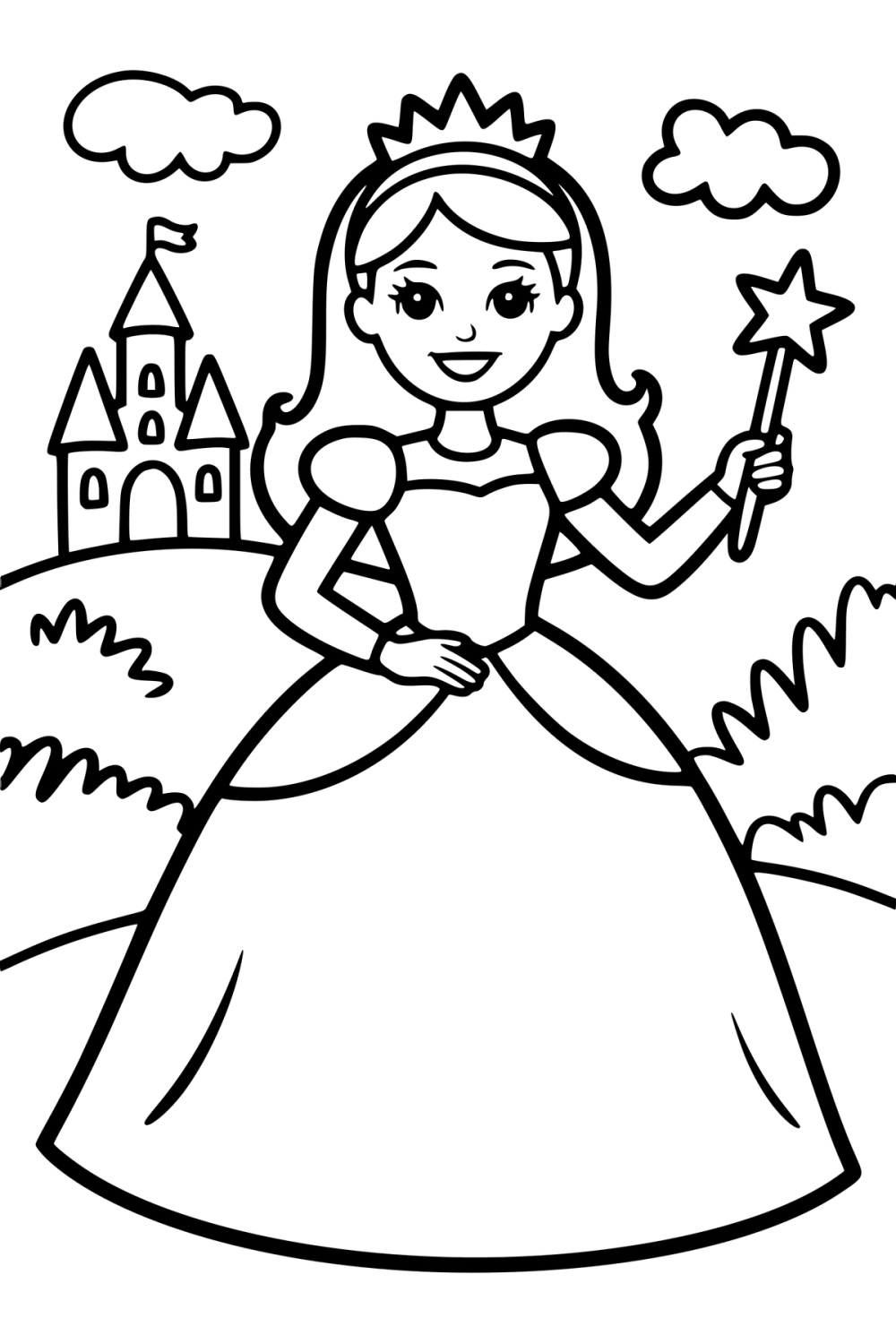 barbie prinses kleurplaat om gratis te printen