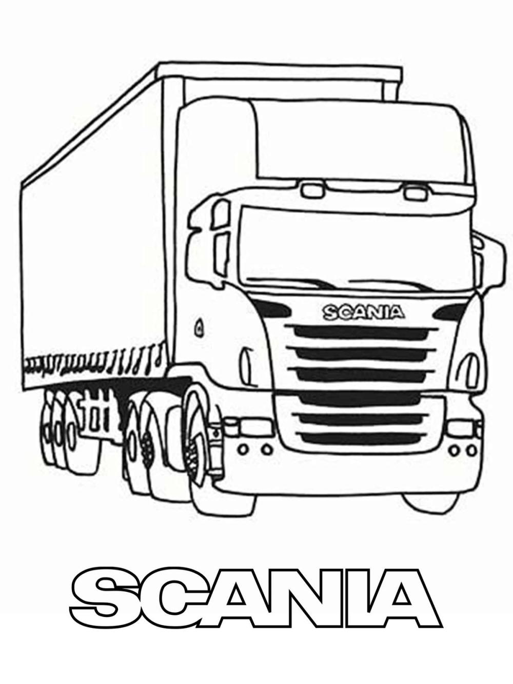 scania kleurplaat