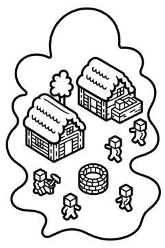 minecraft dorp kleurplaat om gratis te printen