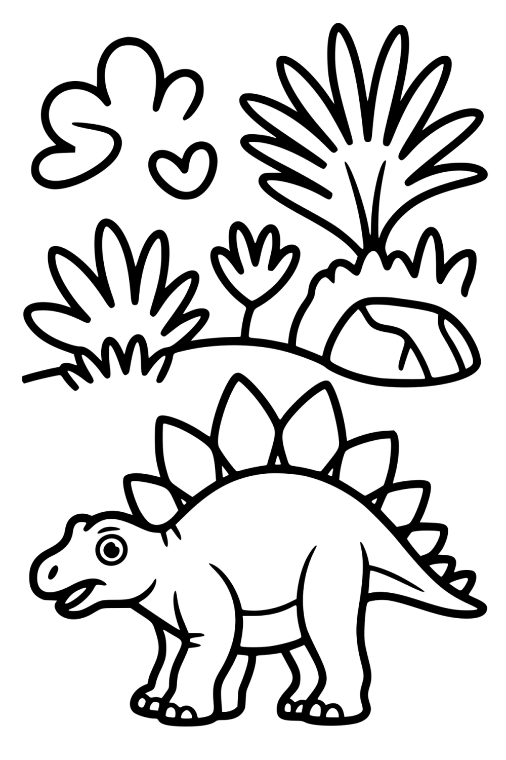 stegosaurus kleurplaat om gratis te printen