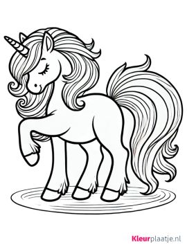 kleurplaat eenhoorn unicorn