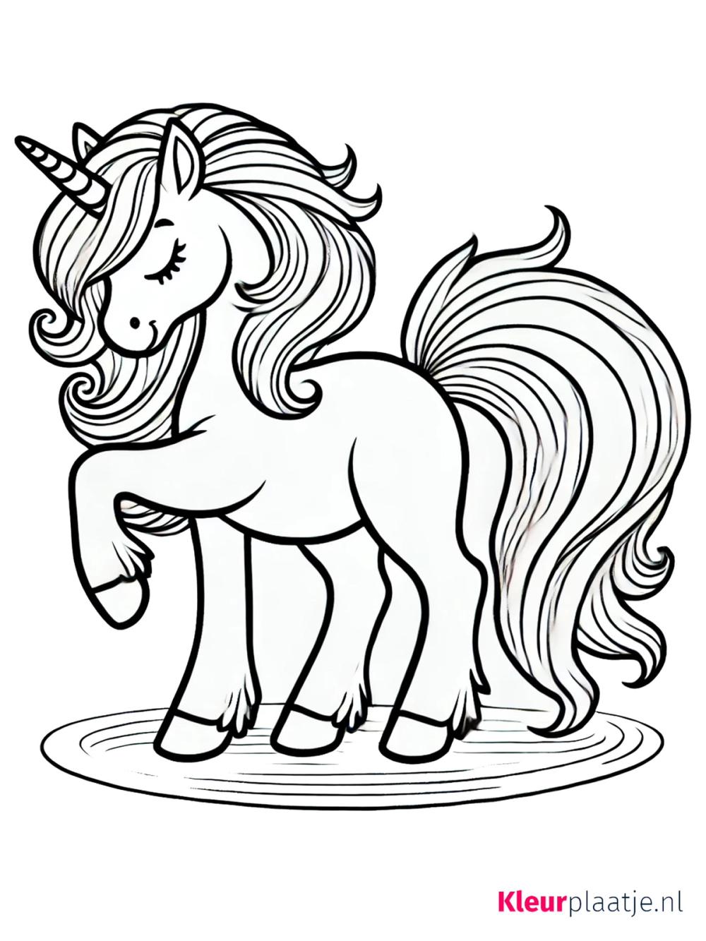 kleurplaat eenhoorn unicorn