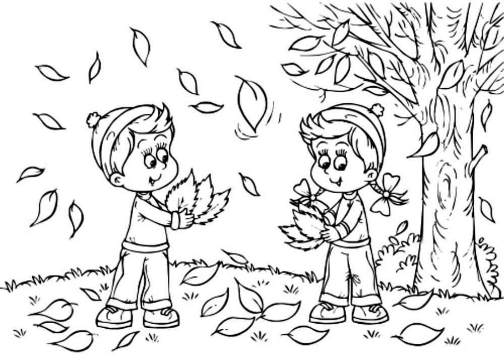 Herfst kleurplaat
