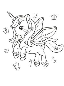 unicorn kleurplaat