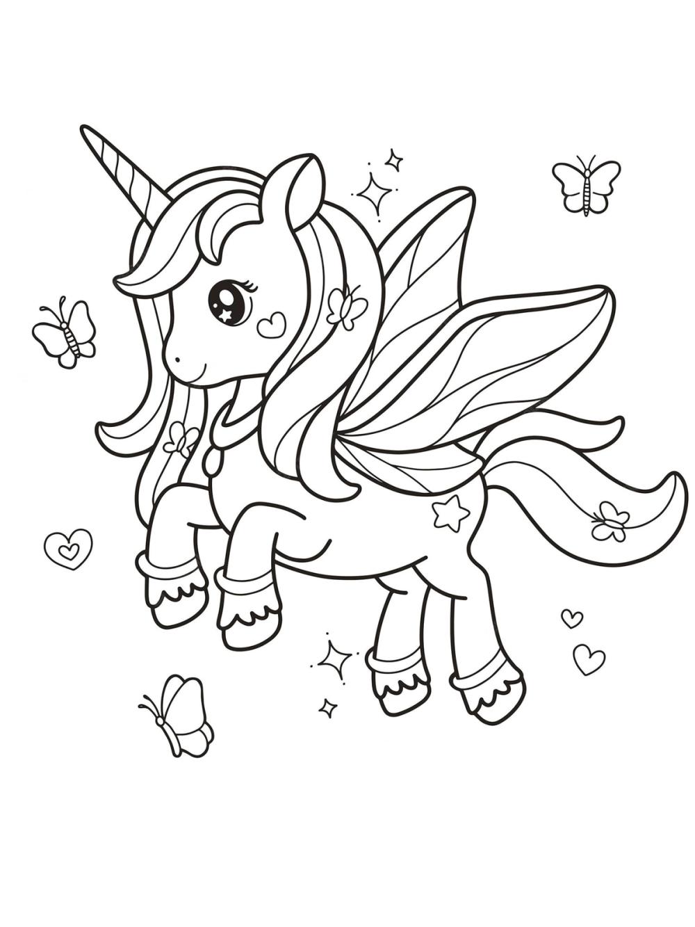 unicorn kleurplaat