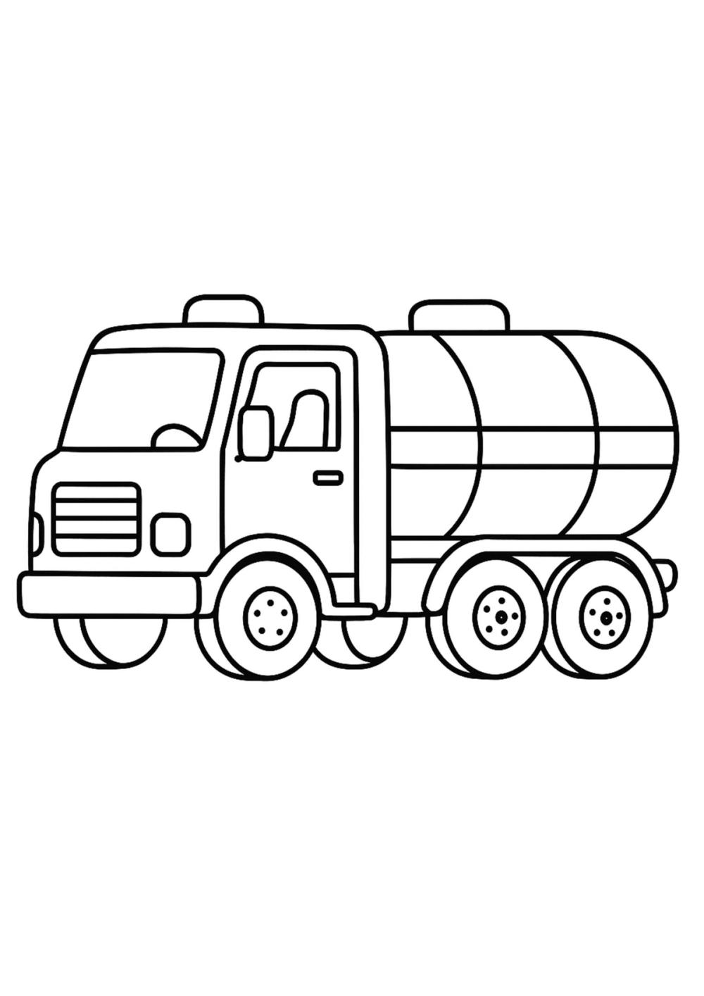kleurplaat tankwagen