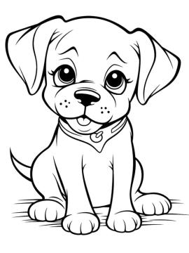 kleurplaat hondje