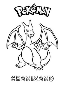 charizard kleurplaat pokemon