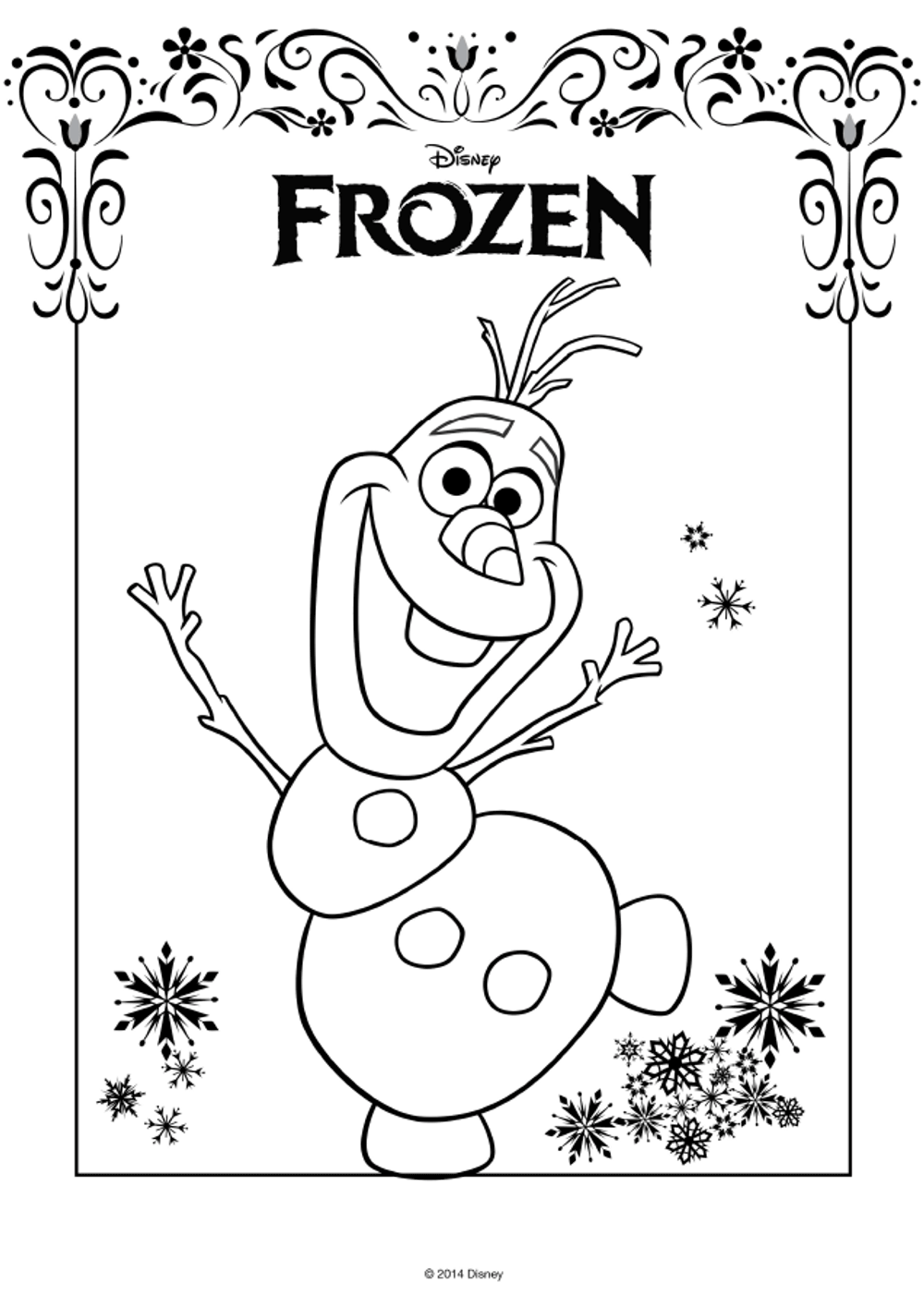 Disney kleurplaat frozen