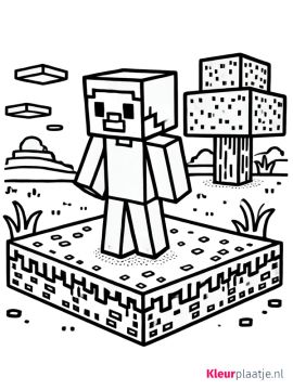 minecraft kleurplaat