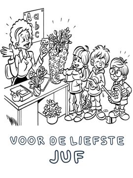 kleurplaat verjaardag juf