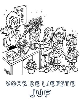 kleurplaat verjaardag juf