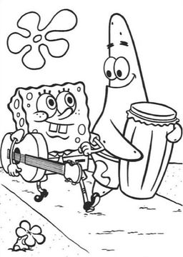 spongebob kleurplaat