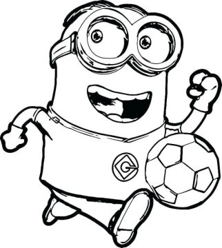 minion voetbal kleurplaat