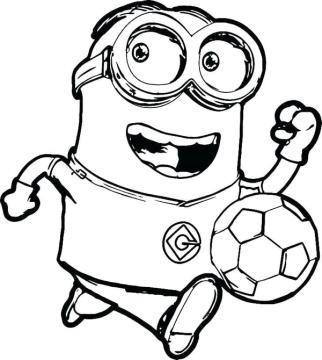 minion voetbal kleurplaat