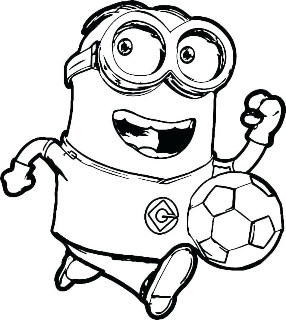 minion voetbal kleurplaat