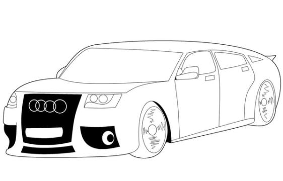 kleurplaat audi
