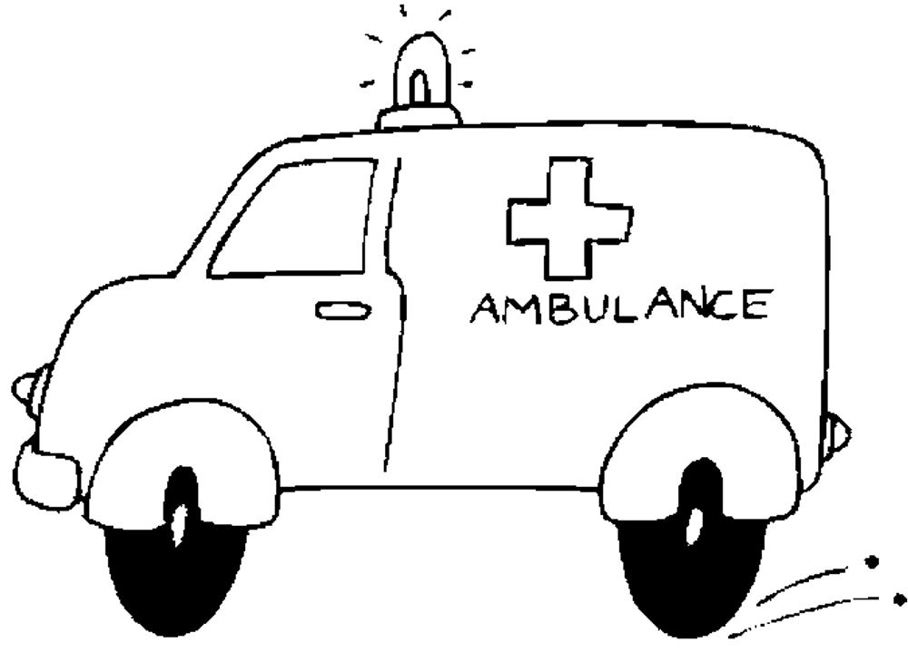Kleurplaat ambulance