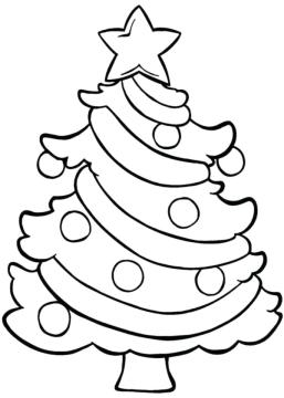 kerstboom kleurplaat