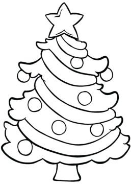 kerstboom kleurplaat