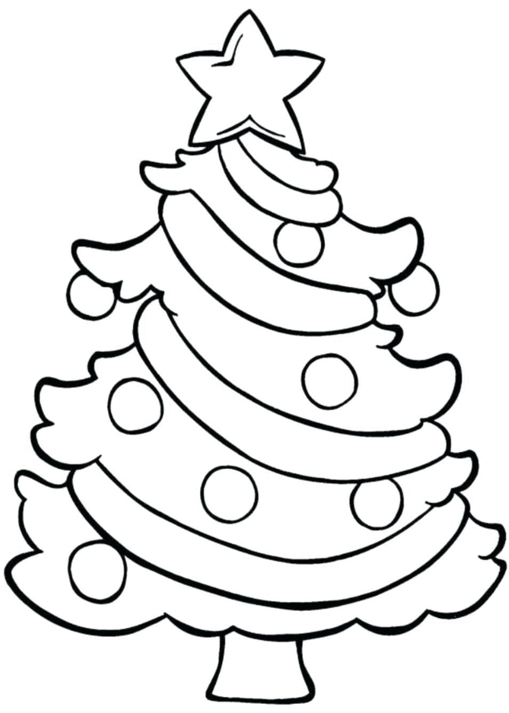 kerstboom kleurplaat
