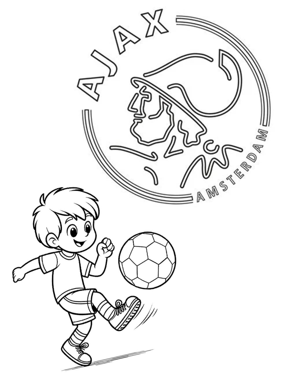 kleurplaat ajax amsterdam